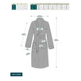 thumbnail image 6 of Women's Waffle Textured Satin Trim Fleece Robe (Black, S/M (US 6-10)), 6 of 8