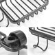 thumbnail image 4 of Soporte de esponja para grifo, jabón, paño de cocina, cepillo, fregadero, escurridor, organizador de aluminio para cocina, baño con gancho, negro mate, 4 of 5