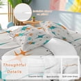 thumbnail image 5 of Mid Century Twin Size Comforter Set, Boho Modern Geometric Teal Orange Star Bedding for All Seasons, 4 Pcs Bed Set, 1 Quiltcover (68"x86") ,1Sheet(67"x116"), 2Pillowcases (30"x20"), 5 of 12