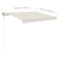 thumbnail image 4 of vidaXL Automatic Retractable Awning 300x250 cm Cream, 4 of 5