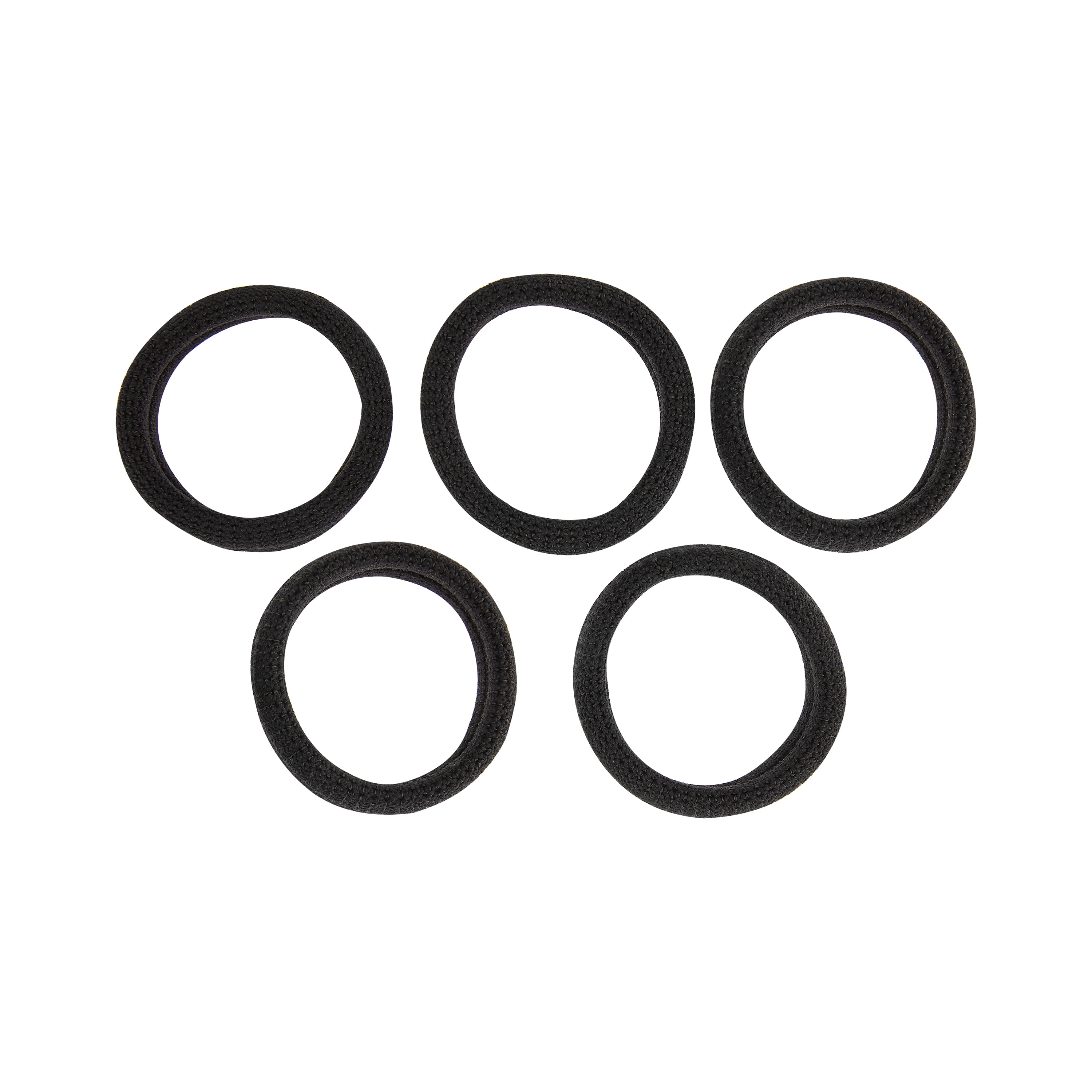 Hairitage Microfiber Hair Ties Black, 5 PC