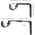 thumbnail image 2 of Urbanest Adjustable 1 1/4” Black Curtain Rod Holders (2 Count), 2 of 6