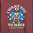 thumbnail image 3 of Garfield - Want You To Have A Happy Fourth - Women's Lightweight French Terry Long Sleeve Shirt, 3 of 5