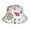 Watercolor Nautical, variant on Weave Geometric Reflective Double-Sided Bucket Hat, Sun Hat, Soft and Breathable for Gardening, Beaching, Camping, Hiking, Fishing