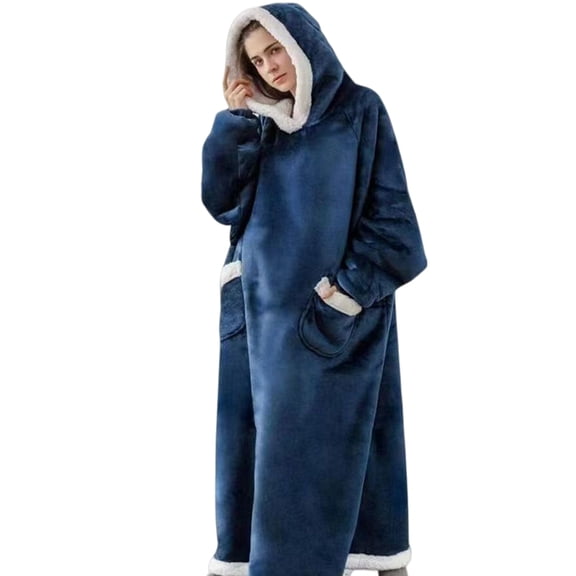 Blanket Sweatshirt Sherpa Plush Soft Comfy Fleece Oversized Hoodie Pocket Gift