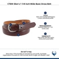 thumbnail image 5 of CTM  1 1/8 Inch Wide Basic Dress Belt (Men), 5 of 5