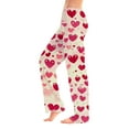 thumbnail image 2 of Women's Casual Fashion Comfort Pajama Pants, Print Drawstring Pants Full Length Long, Love Valentine's Day Pattern Lounge Pants,Hot Pink,S, 2 of 6
