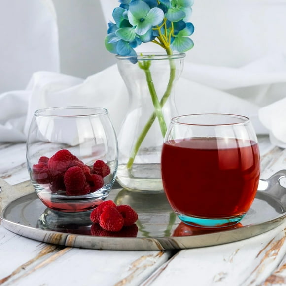 LAV Ensemble de 6 Verres Colorés, Ensemble de Verrerie pour Repas à l'Intérieur et Fêtes à l'Extérieur, 13,7 oz