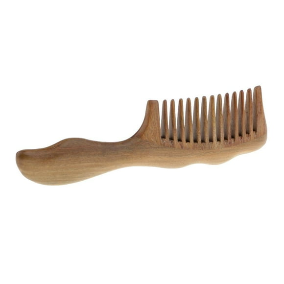 del de la barba del tamaño del bolsillo del cepillo antiestático del sándalo natural Yuyangstore Peine de diente ancho de sándalo