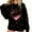 Black, variant on Valentine's Day Outfits Women Trendy Sweatshirts Stars Love Hearts Holiday Cute Pullover Long Sleeve Loose Tops (XL, Pink)