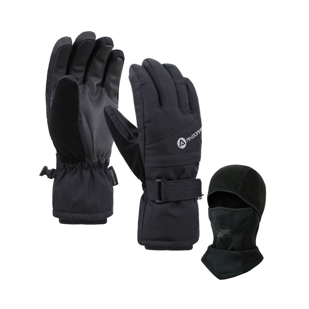 Women's Thinsulate Insulated Ski Mask & Waterproof Ski Gloves Set, s