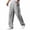 Gray, variant on Mens Linen Pants Elastic Waist Drawstring Loose Fit Casual Summer Beach Pants with Pockets Baggy Trousers,Purple XL