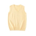 thumbnail image 6 of XRoczxe Kids V‑Neck Knit Vest, Unisex Boys Girls Solid‑Color Sleeveless Sweater Vest, Preppy School Casual Layering Tank Top, 6 of 8