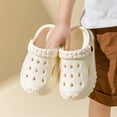 thumbnail image 2 of Huowey Summer Toddler Girls Clogs Garden Shoes Cute Cartoon Animal Graphic Lightweight Non- Tole Breathable Water Sandals Outdoor Beach Pool Soft Casual Footwear Slipper,White,6-7 Years, 2 of 9