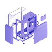 HYTE X50 Modern Performance ATX Mid-Tower PC Gaming Case - Taro Milk (Purple)