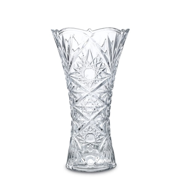 Jarrón Kanpura de cristal transparente de 23,4 cm de alto para decoración del hogar