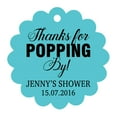 thumbnail image 1 of 100 PCS Personalized Baby Shower Favors Tags Custom Quote Thank You For Popping By Baby Shower Gift Hang Tags, 1 of 1