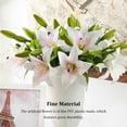 thumbnail image 3 of QualitChoice 6Pcs Artificial Lilys Flower Simulation Long Lasting Washable Portable Decorative Household Fake Plant Flowers Yellow 1 Pc, 3 of 6