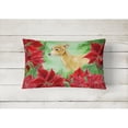 thumbnail image 2 of Carolines Treasures CK1346PW1216 Italian Greyhound Poinsettas Canvas Fabric Decorative Pillow  12H x16W multicolor, 2 of 3