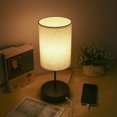 thumbnail image 2 of Lámpara de mesa Shineslay lámpara de escritorio de noche para dormitorio sala de estar con bombilla Shineslay Lámpara de mesa, 2 of 7