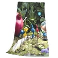 thumbnail image 7 of Lsque Pikmin Pattern Fuzzy Fleece Throw Blanket Extra Large,Super Soft,Fluffy and Warm Blankets for Couch,Bed,All Season Use (40"x30"), 7 of 7
