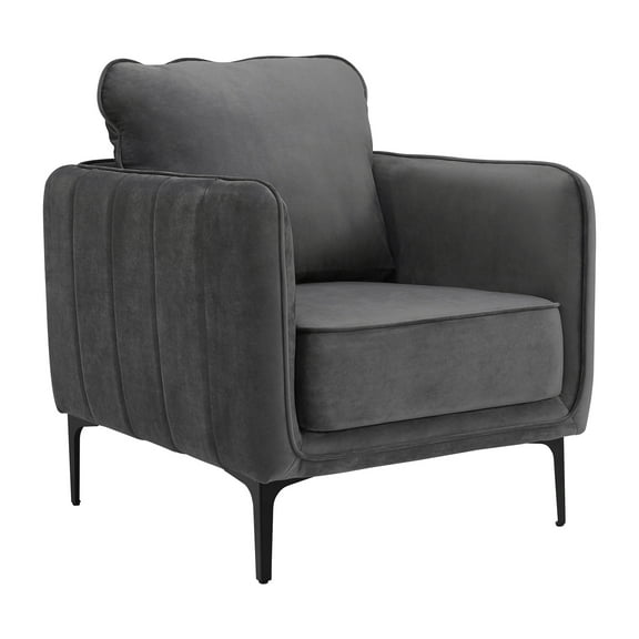 Picket House Furnishings Reale Chair in Lavish 152 Gray Velvet