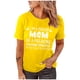 thumbnail image 1 of Camiseta de mujer Camisetas divertidas y lindas Camiseta de manga corta Regalo del día de la madre Blusa con estampado de letras personalizadas Pompotops  hkajfhjk464461, 1 of 8