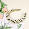 thumbnail image 6 of 1 Pc Elegant Foam Raffia Straw Headband for Women for Girls 5.91"x1.18" Black, 6 of 6
