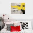 thumbnail image 4 of ONETECH  Yellow Black and Gray Wall Decor Abstract Wall Art Paintings Canvas Pictures Framed Artwork for Bedroom Living Room Kitchen Office Decoration, 4 of 4