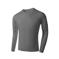 thumbnail image 4 of COSFO Dry Fit T Shirts for Men Workout Athletic Long Sleeve Gray Shirts Moisture Wicking Mesh Slim Fit Pullover Crew Neck T Shirts for Man, 4 of 6