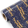 thumbnail image 1 of WRAPAHOLIC Retirement Wrapping Paper Roll - Mini Roll - 17 Inch x 16.5 Feet - Blue and Gold Happy Retirement with Confetti Design, Perfect for Retiree, Colleagues, Party, 1 of 7