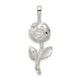 thumbnail image 4 of 925 Sterling Silver Rose Shaped Pendant, 4 of 5