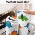 thumbnail image 5 of White Dinosaurs Pattern Bathroom Rugs Mat,Non Slip Microfiber Bathroom Rug,Rubber Backing,Soft Bathroom Mats for Bathroom Floor,Tub and Shower,17x27in(43x68cm), 5 of 5