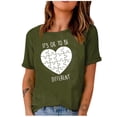 thumbnail image 1 of EQWLJWE Hauts d'Été pour Femmes Hauts pour Femmes en Liquidation Mode Femme Imprimé Col Rond Manches Courtes T-Shirt Imprimé Blouse Ample, 1 of 5
