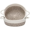 thumbnail image 1 of Decorative Gift Basket, Contrast Color Harmony Foldable Storage Baskets 10X3 Inch, Soft Basket With Convenient Handle Design For Easy Mobility And Storage, Cotton Rope Material,, 1 of 5
