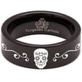 thumbnail image 5 of Sugar Skull Tungsten Carbide Ring, 5 of 9