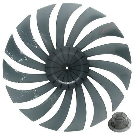 

Lierteer Highly 14-inch plastic fan blades with 15-blade design and nut cover 1pc