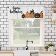 thumbnail image 4 of Happy Halloween Valances for Windows Dot Gold Pumpkin Rod Pocket Curtain Valance Window Treatment Short Curtains for Kitchen Living Room, 58"x16", 4 of 5