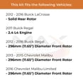 thumbnail image 2 of MAX Advanced Brakes - Brake Kit For 2013-2015 Chevy Malibu (296mm Dia Front Rotor)| Carbon Ceramic Brake Pad and Rotor Kit Front and Rear| Daily Driving OE Replacement Brake Rotors, 2 of 9