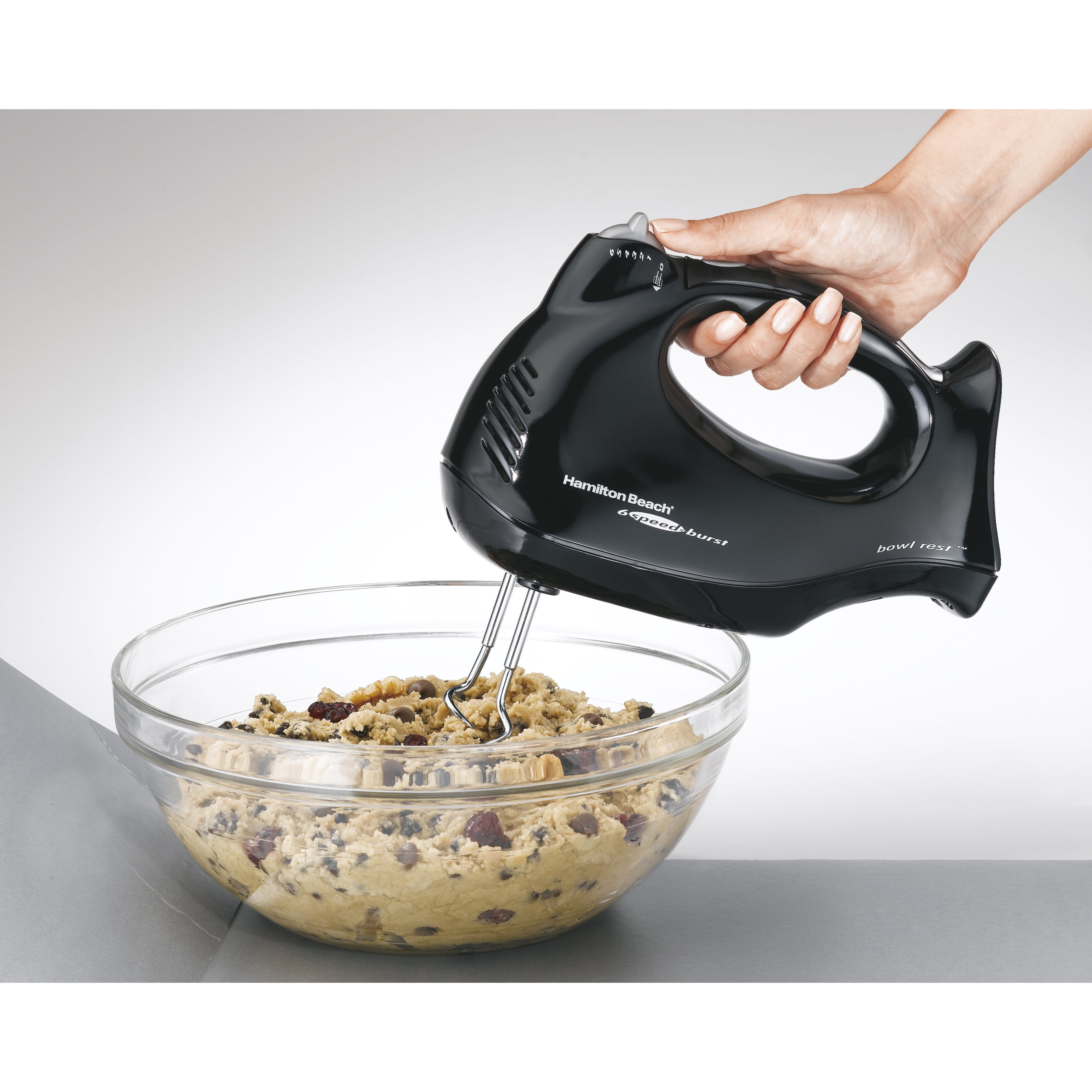 Hamilton Beach Power Deluxe Stand and Hand Mixer, 6 Speeds, 4