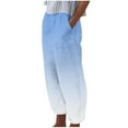 thumbnail image 2 of Sevevn Women Pocket Fashion Elastic Waist Printed Casual Full Length Pants Blue XL Rollbacks, 2 of 5