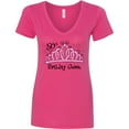thumbnail image 3 of Inktastic Tiara 50th Birthday Queen Women's V-Neck T-Shirt, 3 of 5