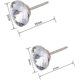 thumbnail image 2 of BRILLAR Clavos decorativos de cristal - Paquete de 60 (20 mm x 30 piezas, 25 mm x 30 piezas) - 2 estilos para sofá, cabecera y decoración de pared, 2 of 5