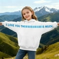 thumbnail image 2 of I Love You This Much Girls Hoodie Casual Long Sleeve Classic Hoodie Creative Hug Design Oversized Girls Clothes 6-7 Years, 2 of 5