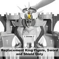 thumbnail image 4 of Replacement Parts for Imaginext The Lion's Kingdom Castle Playset - HCG45 ~ Replacement King Figure, Sword and Shield, 4 of 5