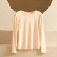thumbnail image 4 of Pijama de manga larga para mujer, moda de otoño e invierno, ropa de abrigo, camisa de manga larga, camisa fina, ropa interior ajustada, blusa de poliéster para mujer, 4 of 6