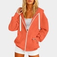 thumbnail image 2 of Sweat à Capuche Léger et Décontracté pour Femmes avec Poche Zippée pour Usage Quotidien en Automne et Saisons, 2 of 4