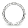 thumbnail image 2 of 14K White Gold Ring Band Eternity Diamond Round 1 1 2CT U Shared Prong , Size 8, 2 of 5