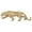 Gold Cubist Solid Leopard Animals 18" x 3" x 6", variant on 18" x 6" Gold Polystone Cubist Leopard Sculpture, by CosmoLiving by Cosmopolitan