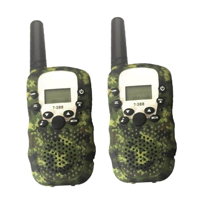 1 par de para niños, de larga distancia, de 2 vías, camuflaje al